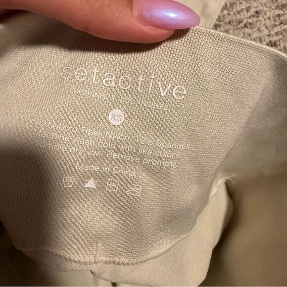 Set Active Sculptflex Beige Oat Milk Compression Legging Seamless- Size XS - Picture 5 of 5